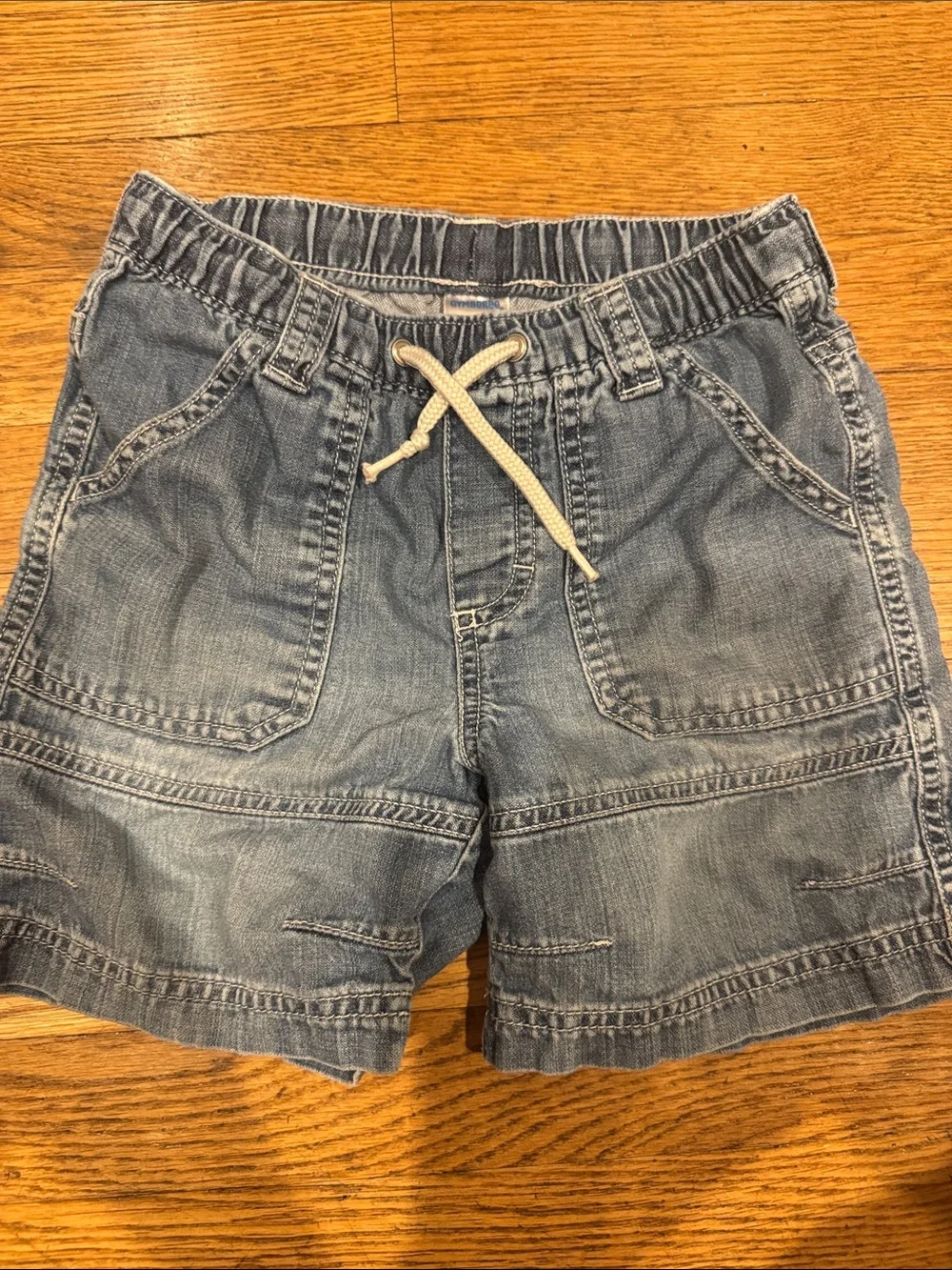 Gymboree Light Blue Denim Drawstring Shorts